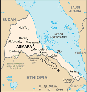 Eritrea map