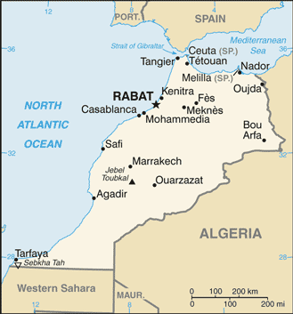 Morocco map