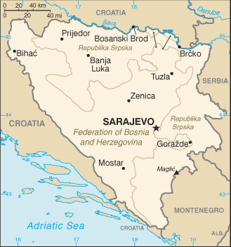 Bosnia-Herzegovina map