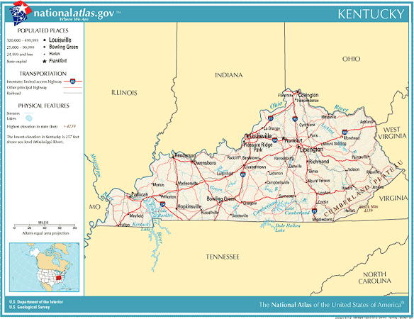 Kentucky map