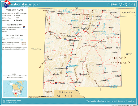New Mexico map