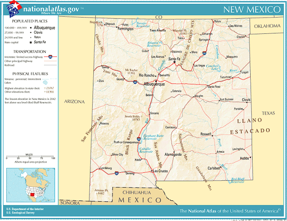 New Mexico Map 