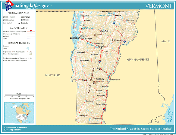 Vermont Map 